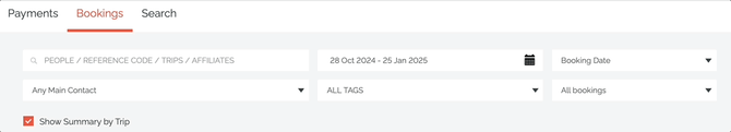 bookings-report-trip-start-date