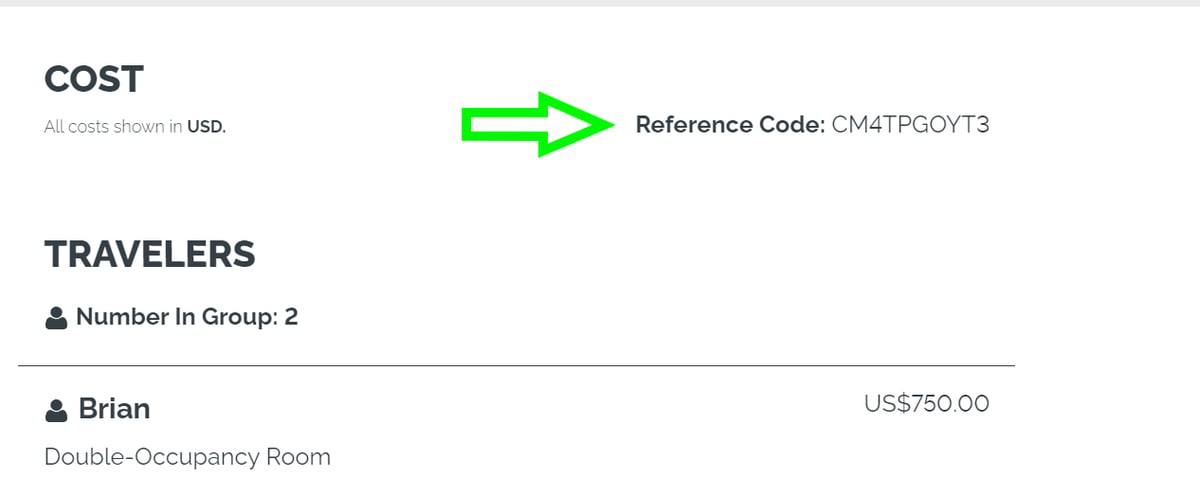 Reference Codes - Easily Find and Access your Travelers