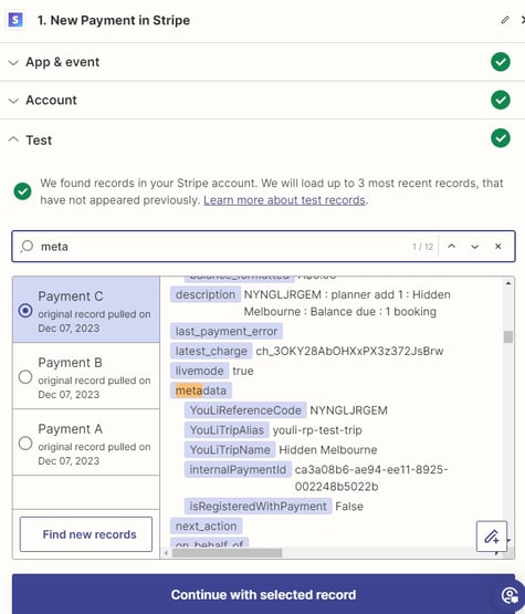 New Payment In Stripe - Trigger