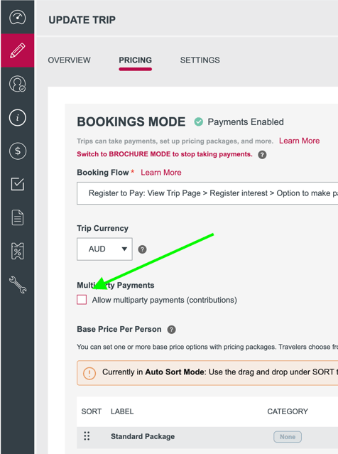 allow multiparty payments