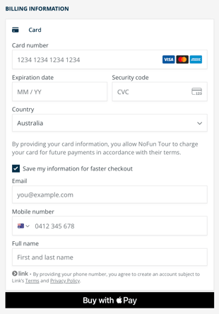 apple pay checkout sessions - with adaptive pricing