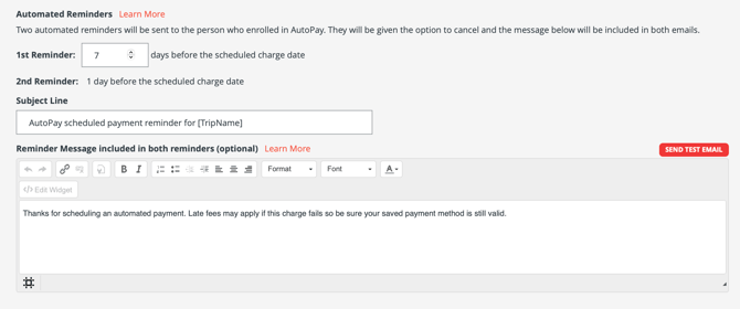 autopay setup 199