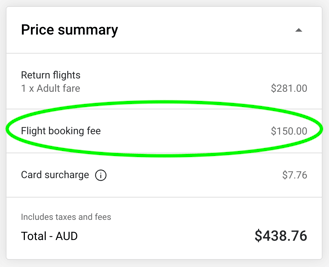 fsb flight booking fee