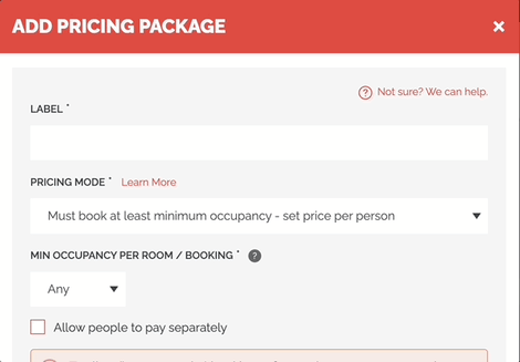 pricing mode itinerary