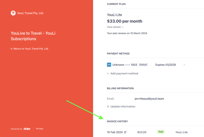 youli-stripe-customer-portal-change-card-invoices