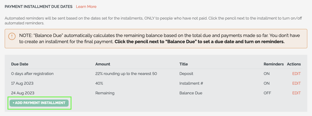 How-to: Provide a Payment Plan Using Installments With Automated Reminders